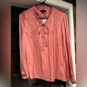 NWT J Crew Satin Long Sleeve